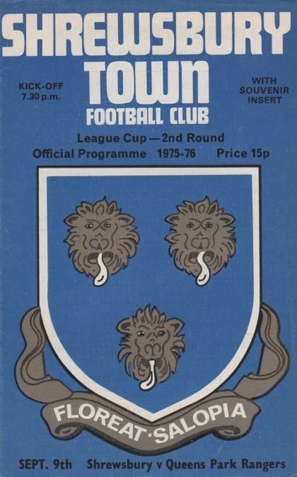 Shrewsbury Town v Queens Park Rangers 09-Sep-1975