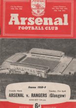 Arsenal v Glasgow Rangers 21-Apr-1959