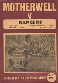 Motherwell v Glasgow Rangers 02-Dec-1978