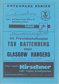 TSV Battenburg v Glasgow Rangers 1986-87