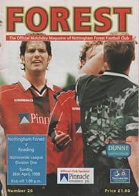 Nottingham Forest v Reading 26-Apr-1998