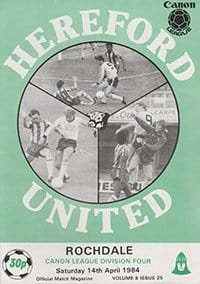 Hereford United v Rochdale 14-Apr-1984