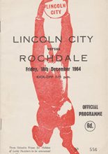 Lincoln City v Rochdale 18-Dec-1964