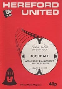 Hereford United v Rochdale 23-Oct-1985