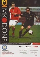 Milton Keynes Dons v Rochdale 26-Jan-2008