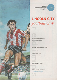 Lincoln City v Rochdale 28-Dec-1991