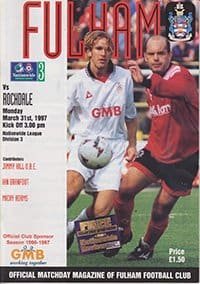Fulham v Rochdale 31-Mar-1997