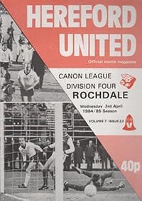 Hereford United v Rochdale 03-Apr-1985