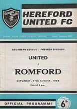 Hereford United v Romford 17-Aug-1968