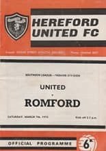 Hereford United v Romford 07-Mar-1970