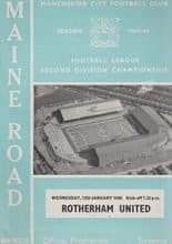 Manchester City v Rotherham United 12-Jan-1966