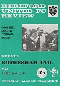 Hereford United v Rotherham United 24-Apr-1976