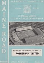 Manchester City v Rotherham United 28-Dec-1965
