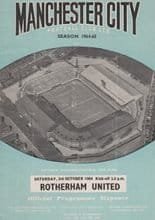 Manchester City v Rotherham United 03-Oct-1964