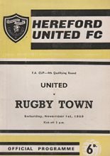 Hereford United v Rugby Town 01-Nov-1969