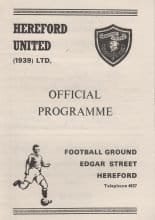 Hereford United v Rugby Town 21-Apr-1970