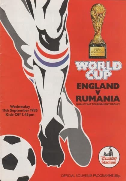 England v Rumania   11-Sep-1985