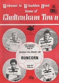 Cheltenham Town v Runcorn 10-Jan-1987