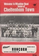Cheltenham Town v Runcorn 30-Nov-1985