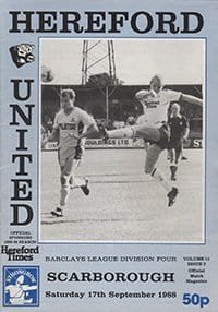 Hereford United v Scarborough 17-Sep-1988