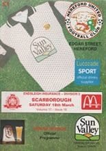 Hereford United v Scarborough 18-Mar-1995