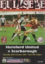 Hereford United v Scarborough 20-Oct-2001