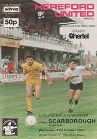 Hereford United v Scarborough 21-Oct-1987