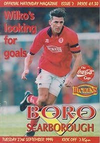 Middlesbrough v Scarborough 27-Sep-1994
