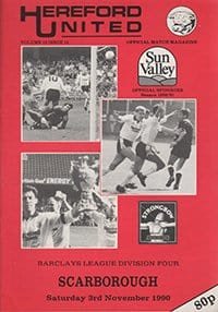 Hereford United v Scarborough 03-Nov-1990