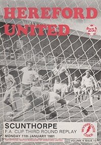 Hereford United v Scunthorpe United 11-Jan-1982