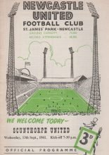 Newcastle United v Scunthorpe United 13-Sep-1961