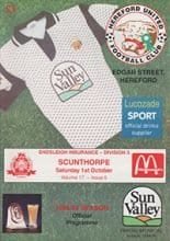 Hereford United v Scunthorpe United 01-Oct-1994
