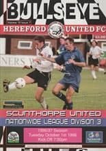 Hereford United v Scunthorpe United 01-Oct-1996