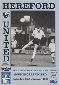 Hereford United v Scunthorpe United 21-Jan-1989