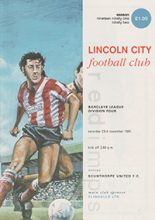 Lincoln City v Scunthorpe United 23-Nov-1991