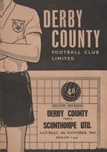 Derby County v Scunthorpe United 09-Nov-1963