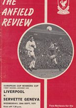 Liverpool v Servette 29-Sep-1971