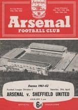Arsenal v Sheffield United 28-Apr-1962