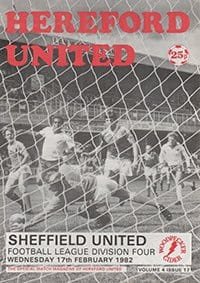 Hereford United v Sheffield United 17-Feb-1982