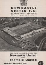 Newcastle United v Sheffield United 23-Apr-1966