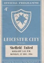Leicester City v Sheffield United 27-Dec-1954