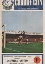 Cardiff City v Sheffield United 02-Sep-1970