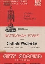 Nottingham Forest v Sheffield Wednesday 14-Oct-1967