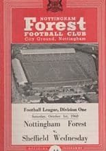 Nottingham Forest v Sheffield Wednesday 01-Oct-1960