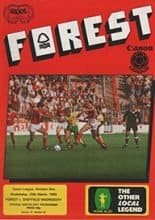 Nottingham Forest v Sheffield Wednesday 20-Mar-1985