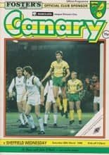 Norwich City v Sheffield Wednesday 26-Mar-1988