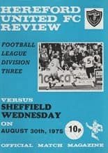 Hereford United v Sheffield Wednesday 30-Aug-1975