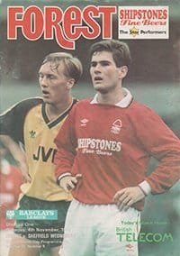 Nottingham Forest v Sheffield Wednesday 04-Nov-1989