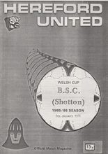 Hereford United v BSC Shotton 08-Jan-1986