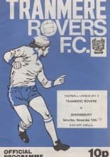Tranmere Rovers v Shrewsbury Town 12-Nov-1977
